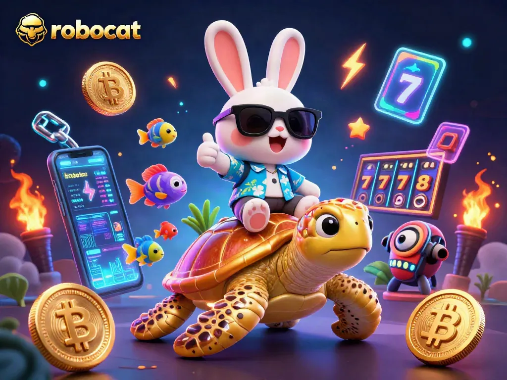 Engage in thrilling casino gameplay with robocat, discovering lucky jackpots and crypto treasures.